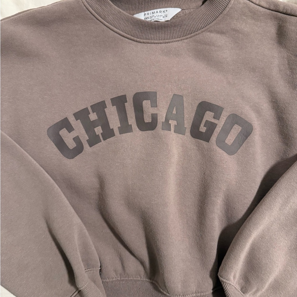 Chicago oversize crop hoodie